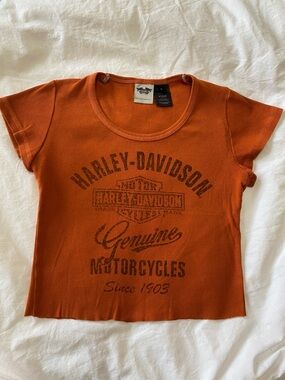 Harley-Davidson Womans Orange Graphic Tee